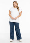 T-shirt cap sleeves wide VISCOSE - white