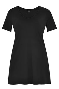 T-shirt long VISCOSE - black - #4