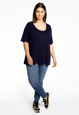 T-shirt A-line VISCOSE - blue - #2