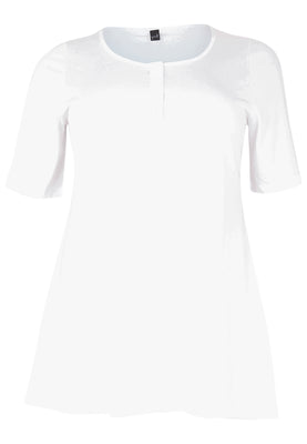 Tunic flare fit COTTON - white  - #4