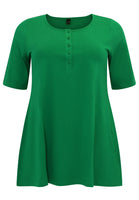 Tunic flare fit COTTON - green  - #3