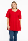 Tunic flare fit COTTON - red