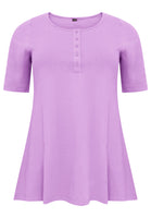 Tunic flare fit COTTON - light purple - #4