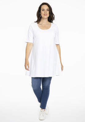 Tunic wide bottom COTTON - white  - #2