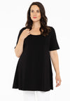 Tunic wide bottom COTTON - black