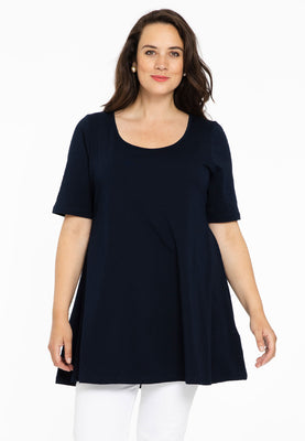 Tunic wide bottom COTTON - blue - #1