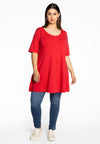 Tunic wide bottom COTTON - red 