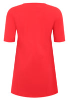 Tunic wide bottom COTTON - red  - #5