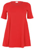 Tunic wide bottom COTTON - red  - #4