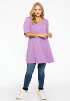 Tunic wide bottom COTTON - light purple - #2