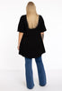 Tunic Swing short sleeve COTTON - black  - #3