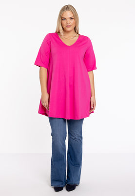 Tunic Swing short sleeve COTTON - pink - #2