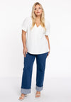 T-shirt v-hals dolce - Wit