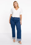 T-shirt double col en v dolce - Blanc