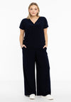 T-shirt double col en v dolce - bleu