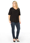 T-shirt v-neck relax fit DOLCE - black 