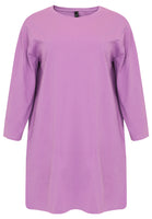 Tunic wide COTTON - light purple - #4