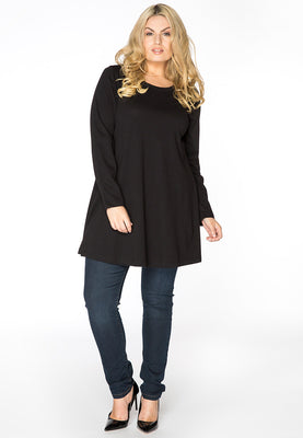 Tunic wide bottom VISCOSE - black  - #1