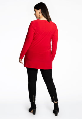 Tunic long sleeve flare DOLCE - red  - #3