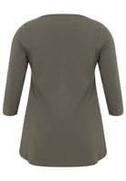 Tunic flare fit buttons COTTON - green  - #5