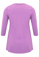 Tunic flare fit buttons COTTON - light purple - #5