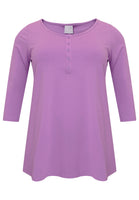 Tunic flare fit buttons COTTON - light purple - #4