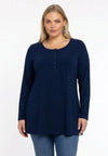 Tunique boutonnée flare cotton - bleu