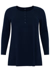 Tunique boutonnée flare cotton - bleu