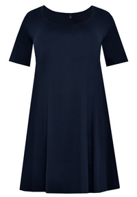 Tunic longsleeve wide bottom COTTON - black - #4