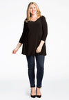 Tunic flare v-neck DOLCE - black
