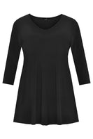 Tunic flare v-neck DOLCE - black  - #4