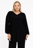 Tunic wide bottom V-neck Dolce - black 