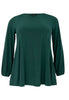 Tunic wide bottom V-neck Dolce - dark green - #4