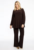 Tunic wide bottom V-neck Dolce - brown - #2