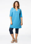 Tunic DOLCE grandad collar - light blue