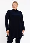 Tunic with col wide bottom - blue