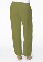 Trousers waist cord LINEN - green  - #2