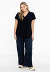 Jeans 5 pockets wide leg - Donker indigo