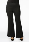 Boot-cut pants INTERLOCK - black 