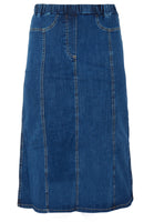 Skirt slim flared Denim - indigo - #3