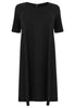 Maxi dress A-line COTTON - black  - #4