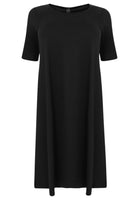 Maxi dress A-line COTTON - black  - #4