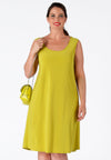 Dress sleeveless wide DOLCE - light green