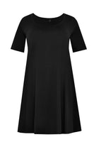 Dress A-line COTTON - black  - #4