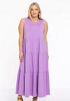 Robe avec volant cotton - violet clair