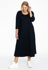 Long A-line dress COTTON - blue