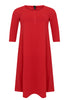 Long A-line dress COTTON - red  - #4