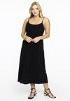 Dress spaghetti elastic waist dolce - Noir