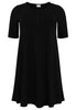 Dress A-line buttons COTTON - black  - #4