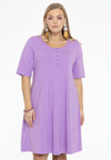 Dress A-line buttons COTTON - light purple